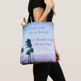 Hawaii Palm Tree Foto Glückliche Leute zitieren Tasche