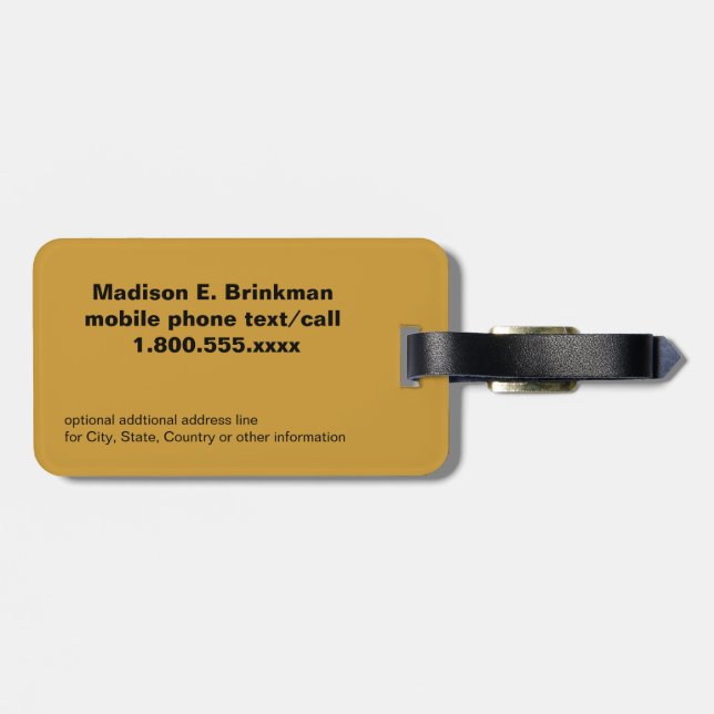 Hawaii-Palme TreeTag Gepäckanhänger (Rückseite horizontal)