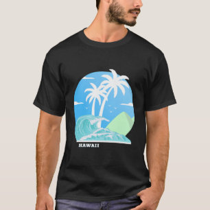 Hawaii Palmen Insel Südsee Surfen Aloha Souvenir T-Shirt
