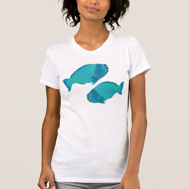 Hawaii-Papageien-Fische T-Shirt (Vorderseite)