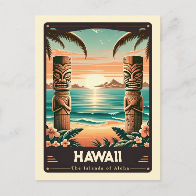 Hawaii | Patriotischer Geist Vintag Postkarte (Vorderseite)