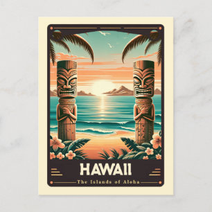 Hawaii Patriotischer Geist Vintage Postkarte