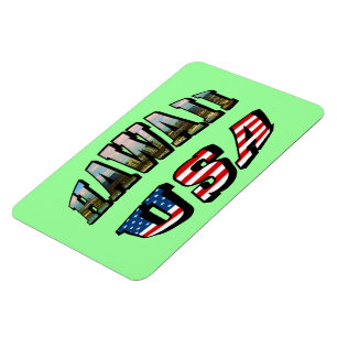 Hawaii Picture and USA Magnet