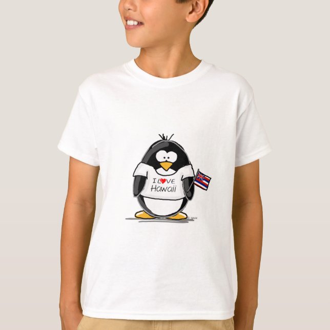 Hawaii-Pinguin T-Shirt (Vorderseite)