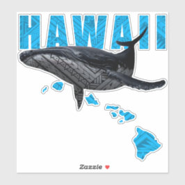HAWAII-POLYNESISCHE DREIGEL HUMPBACK HAWAII-INSELN AUFKLEBER