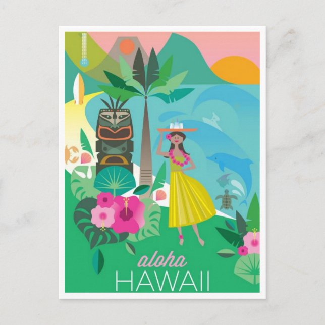 Hawaii Postkarte (Vorderseite)