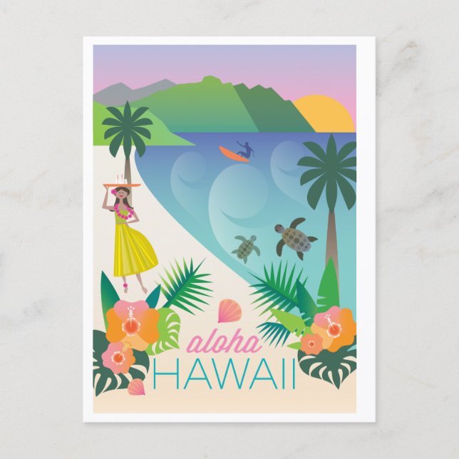 Hawaii-Postkarte Postkarte (Vorderseite)