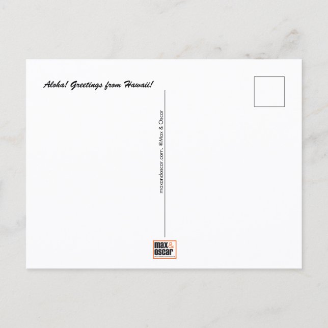Hawaii-Postkarte Postkarte (Rückseite)