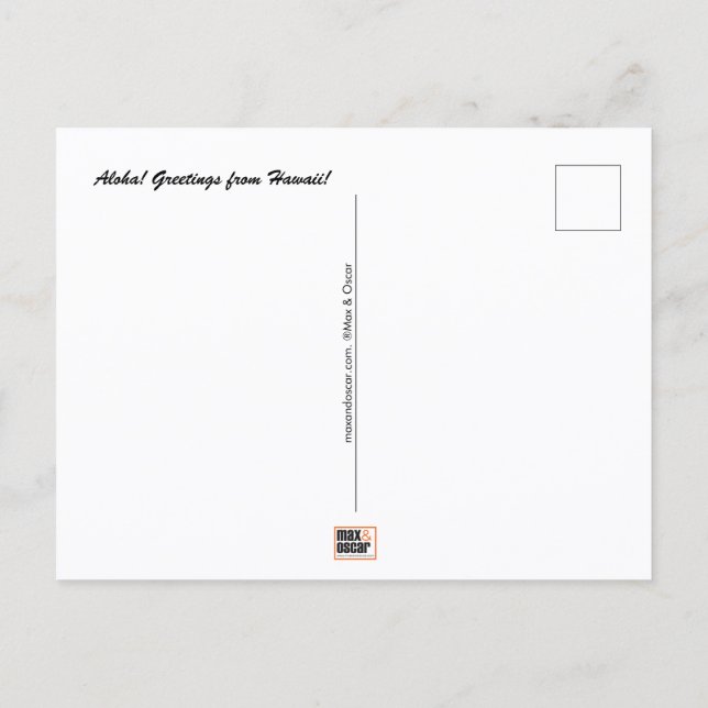 Hawaii-Postkarte Postkarte (Rückseite)