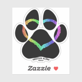 Hawaii Practice Aloha - Puppy Liebe Rainbow Aufkleber