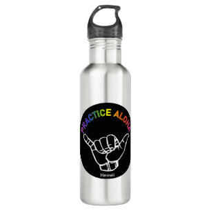Hawaii praktiziert Aloha Shaka (Hang locker) Edelstahlflasche