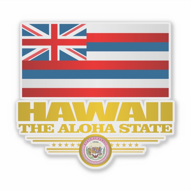 Hawaii Pride Aufkleber (Vorderseite)