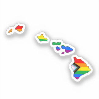 Hawaii Progress Pride Aufkleber