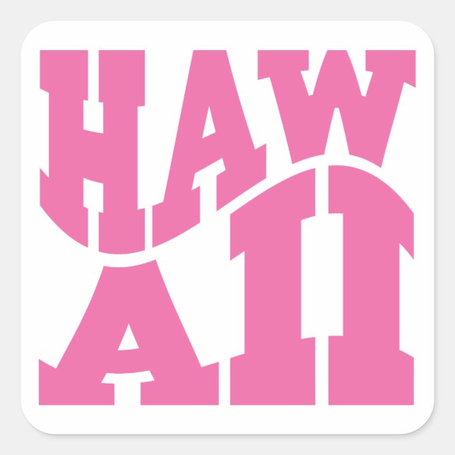 Hawaii Quadratischer Aufkleber (Vorderseite)