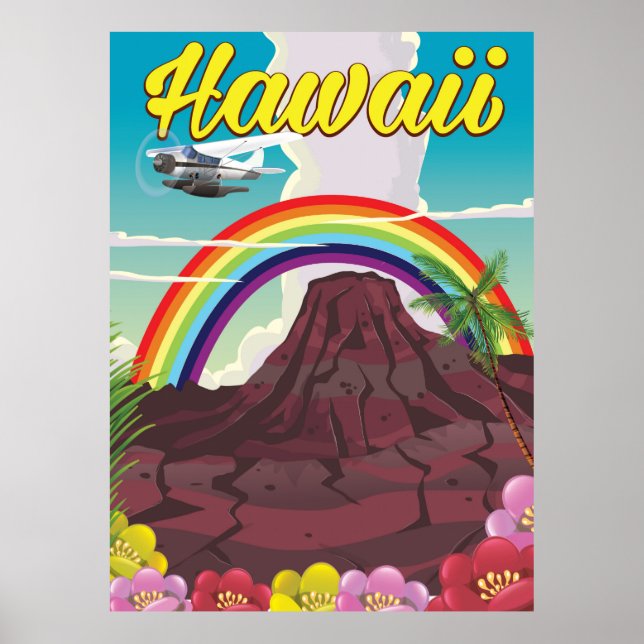 Hawaii Rainbow Reiseplakat Poster (Vorne)