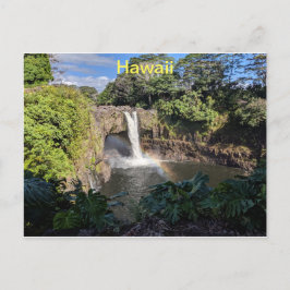 Hawaii Rainbow Waterfall Postkarte