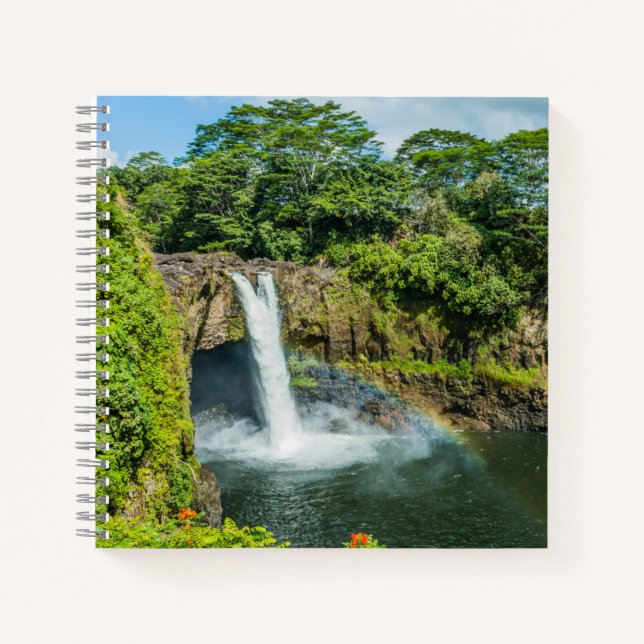 Hawaii, Regenbogenfälle in Hilo Notizbuch (Vorderseite)