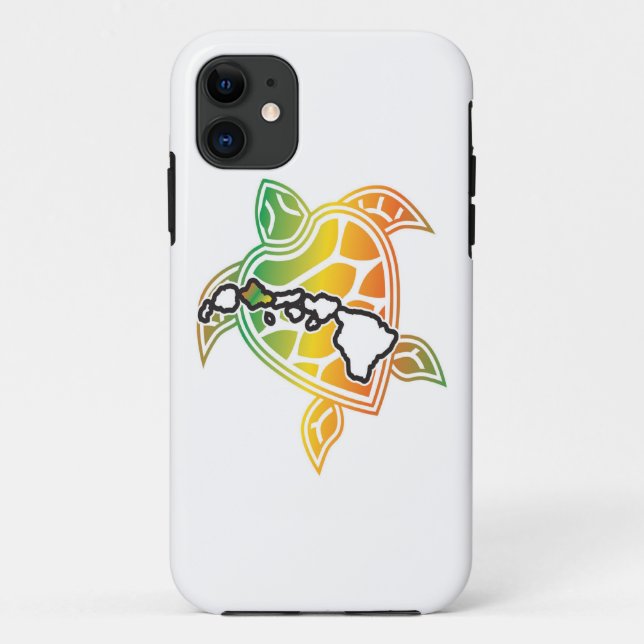 Hawaii-Reggae-Schildkröte Case-Mate iPhone Hülle (Rückseite)