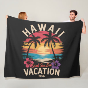 Hawaii-Reise 2026 Sommerferien Strand Fleecedecke