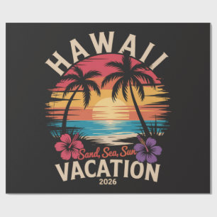 Hawaii-Reise 2026 Sommerferien Strand Geschenkpapier