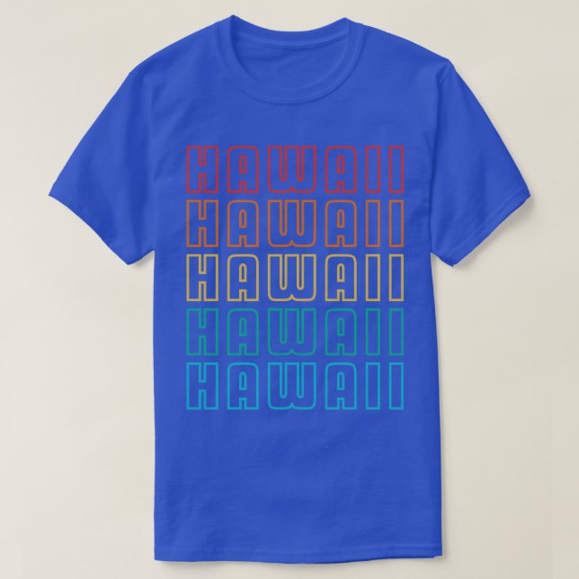 Hawaii Retro Hollow Five Thirt T-Shirt (Design vorne)
