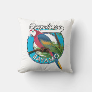 Hawaii Retro-Logo Explore Kissen