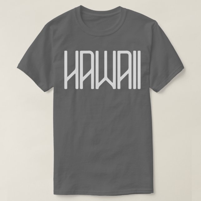 Hawaii Retro White Text TShirt (Design vorne)