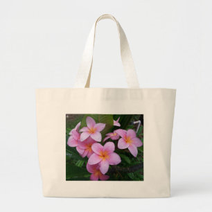 Hawaii rosa Plumeria-Blumen Jumbo Stoffbeutel