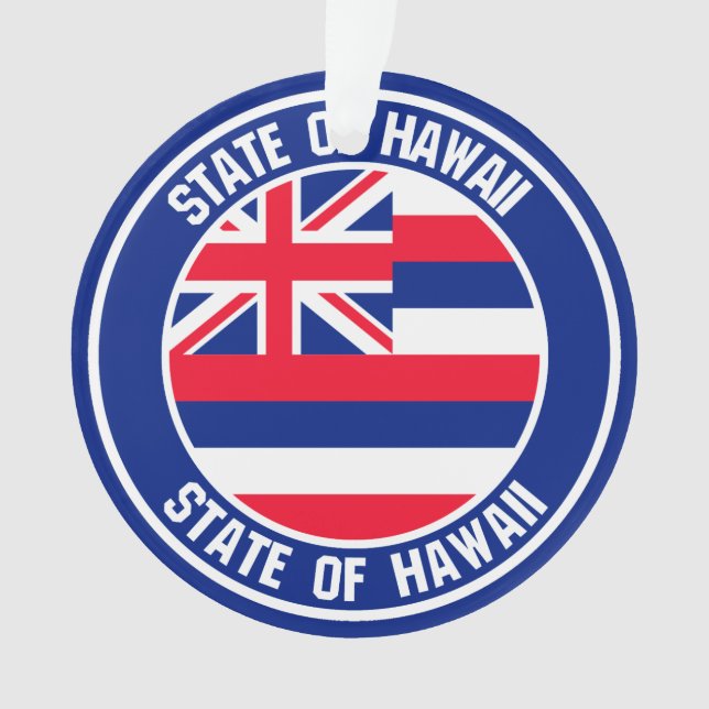 Hawaii Round Emblem Ornament (Vorderseite)