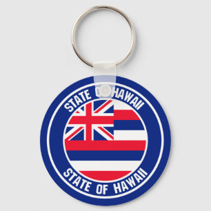 Hawaii Round Emblem Schlüsselanhänger