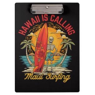 Hawaii ruft Maui Surfen Insel Vibes Klemmbrett