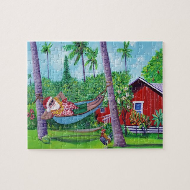 Hawaii Santa Claus Jigsaw Puzzle (Horizontal)