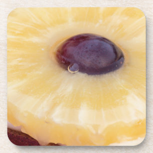 Hawaii-Scheiben mit Ananas- und Traubenmakro Untersetzer