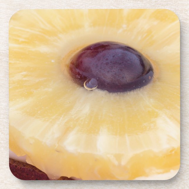 Hawaii-Scheiben mit Ananas- und Traubenmakro Untersetzer (Vorderseite)