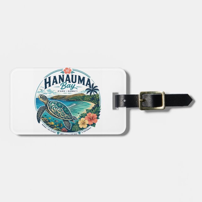Hawaii-Schildkröte Gepäckanhänger (Vorderseite horizontal)
