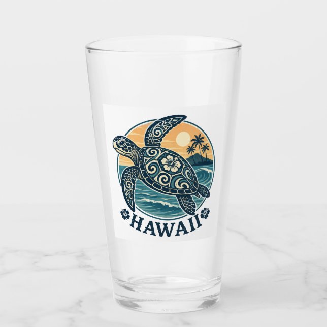 Hawaii-Schildkröte Glas (Vorderseite)