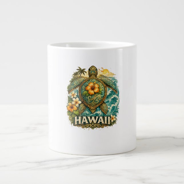 Hawaii-Schildkröte Jumbo-Tasse (Vorderseite)