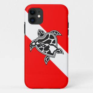 Hawaii-Schildkröte-Tauchen-Flagge Case-Mate iPhone Hülle
