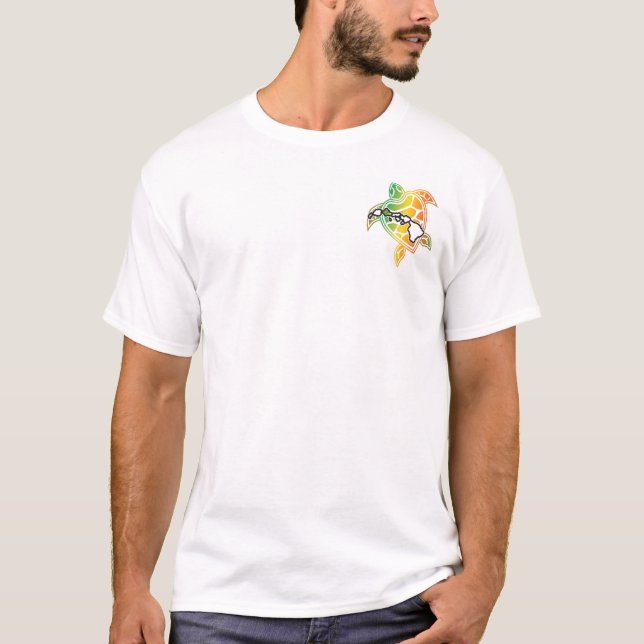 Hawaii-Schildkröte und Hawaii-Inseln T-Shirt (Vorderseite)