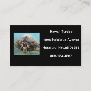 Hawaii-Schildkröte Visitenkarte