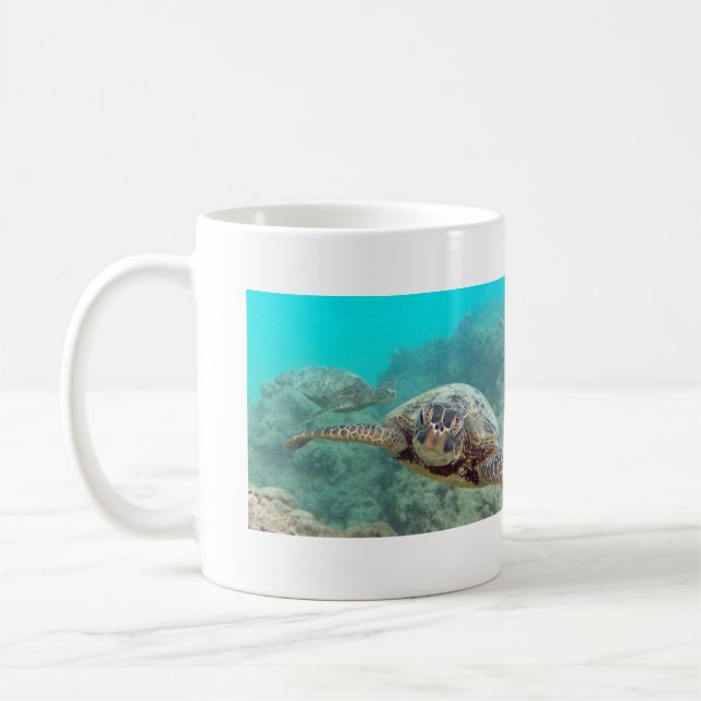 Hawaii-Schildkröten - Honu Kaffeetasse (Links)