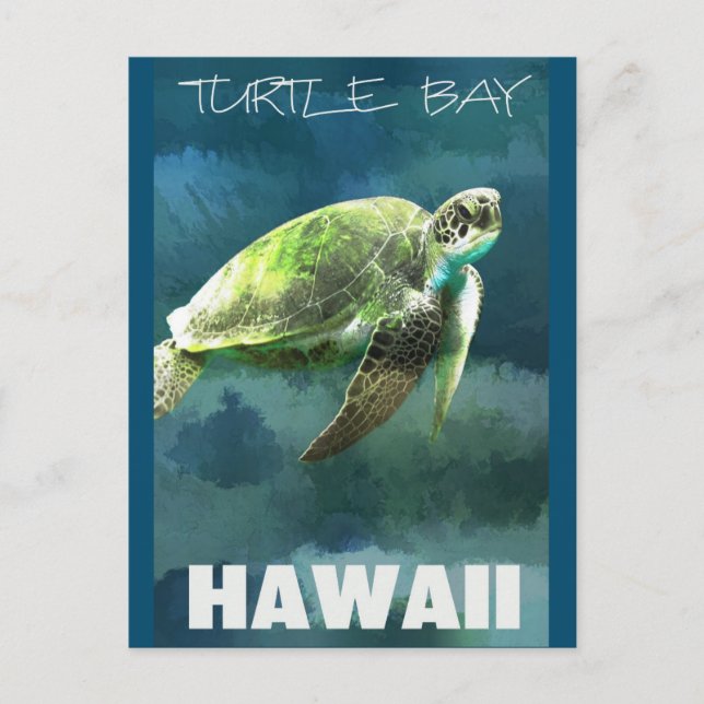 Hawaii Sea Turtle Artistic Postkarte (Vorderseite)