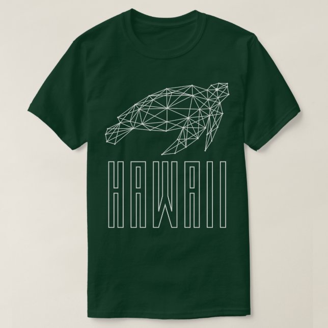 Hawaii Sea Turtle Geo White TShirt (Design vorne)