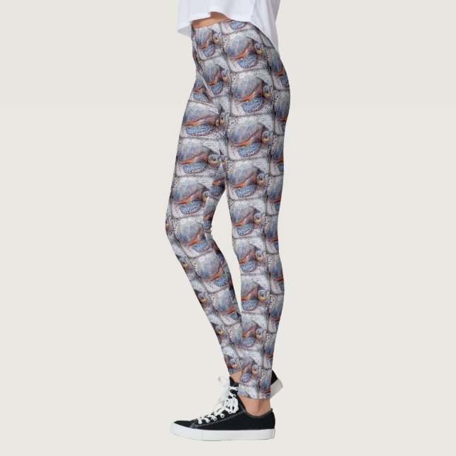 Hawaii Sea Turtle Honu Muster Tropical Stylish Leggings (Links)