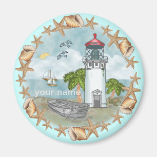 Hawaii Shells Leuchtturm Magnet