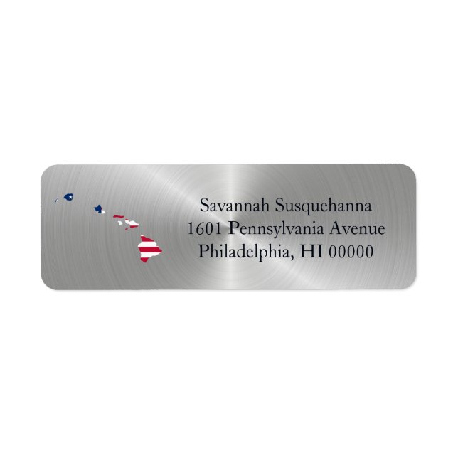 Hawaii Silver American Flag Patriotic (Vorne)