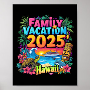 Hawaii Sommer passende Reise Familienurlaub 2025 V Poster
