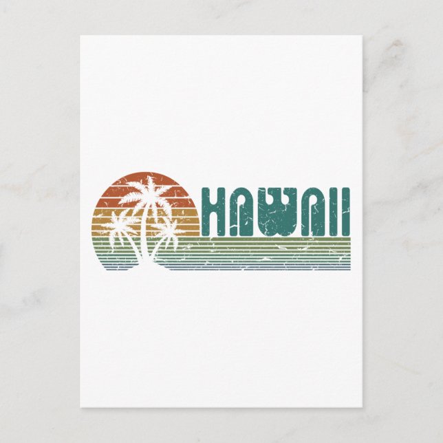 Hawaii Sommerurlaub Hawaii Ausflug tropisch Postkarte (Vorderseite)