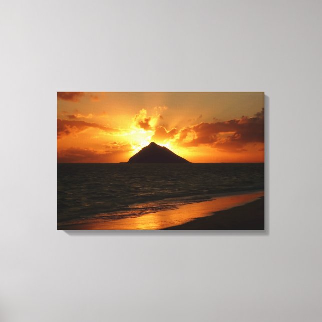 Hawaii Sonnenaufgang an der Leinwand (Vorderseite)