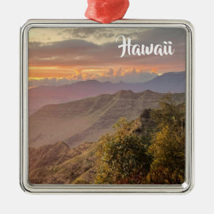 Hawaii Sonnenaufgang in den Bergen Ornament Aus Metall